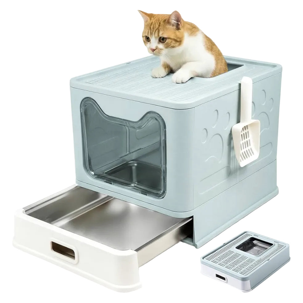 Stainless Steel Cat Litter Box with Lid