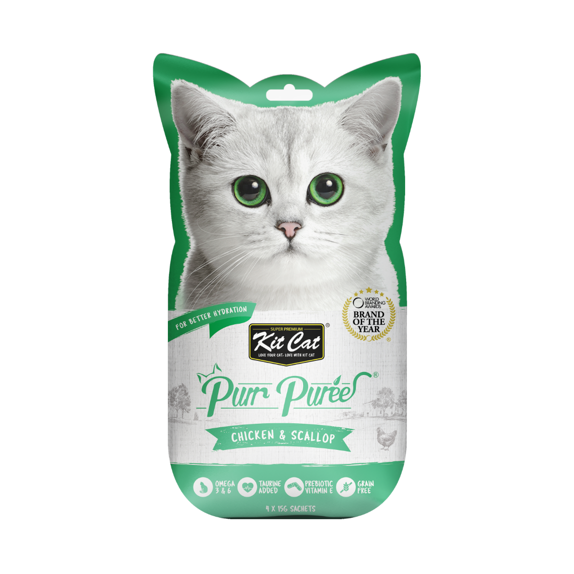 Kit Cat PurrPuree Creamy Sticks - Chicken & Scallop