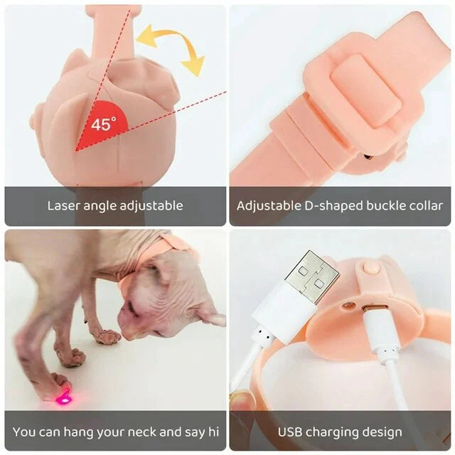 Cat collar toy build in led laser