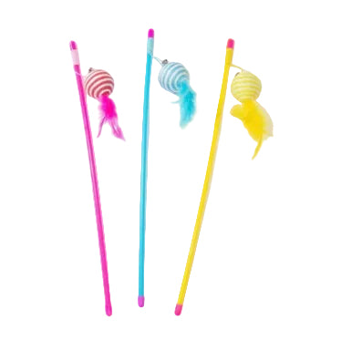 Surprise Color Wand With Ball & Feather