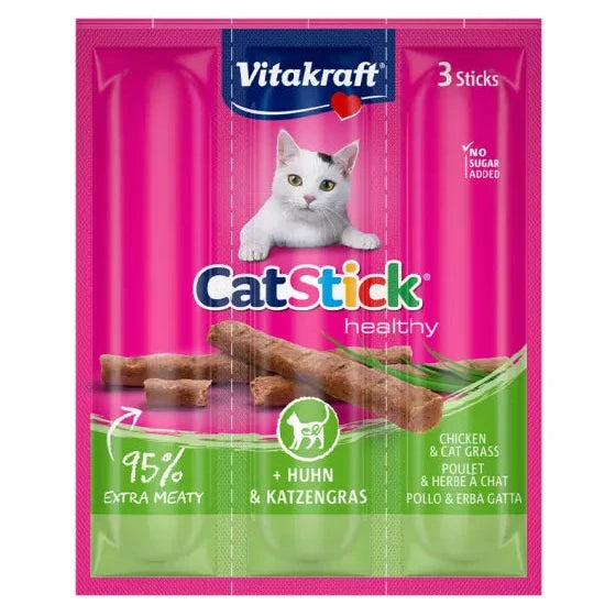 Vitakraft CatStick - Chicken & Cat Grass