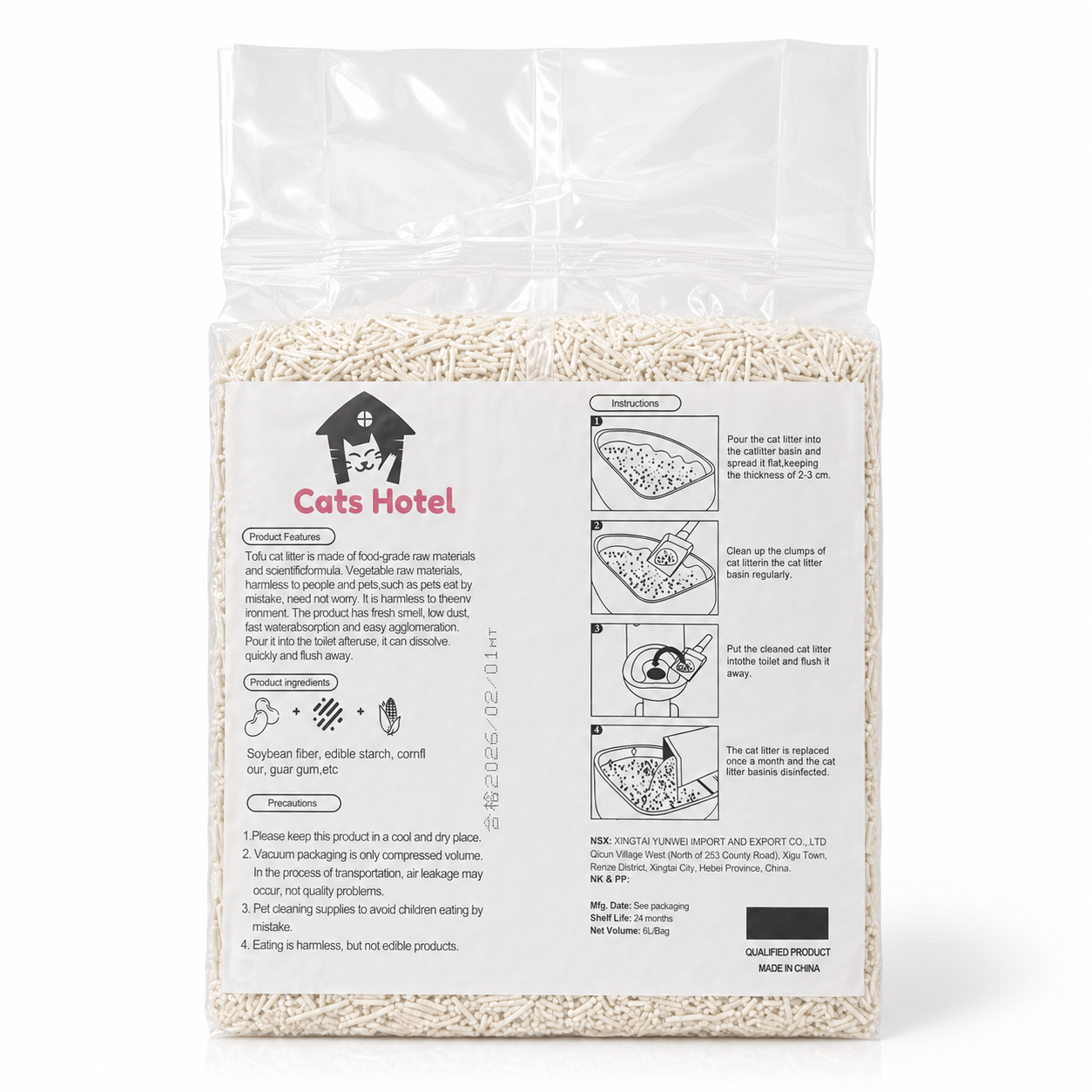 Cats Hotel Tofu Litter - Unscented