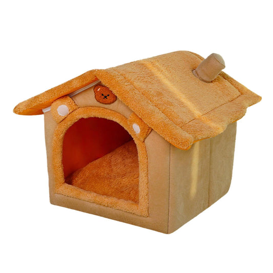 Brown House Pet Bed