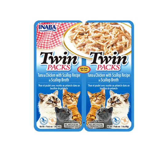 Inaba Twin Packs - Tuna & Chicken In Scallop
