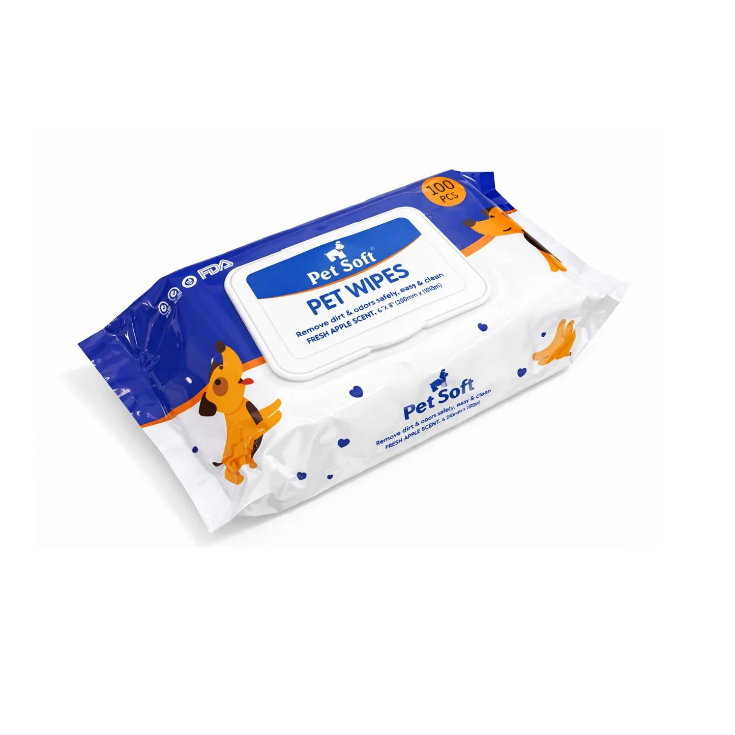 Pet Soft Pet Wipes - Apple