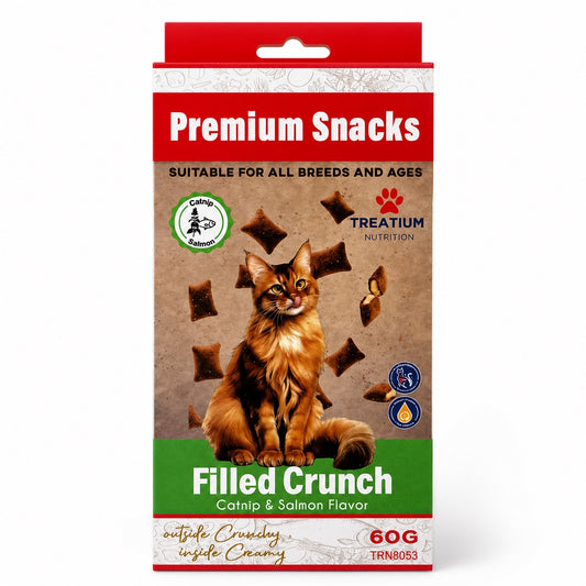 Premium Snacks Treatium - Filled Crunch Catnip & Salmon