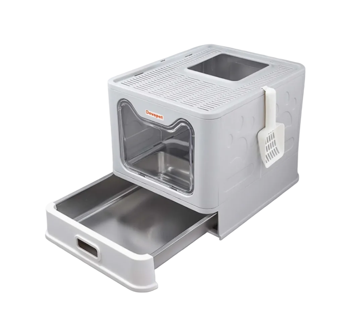 Stainless Steel Cat Litter Box with Lid